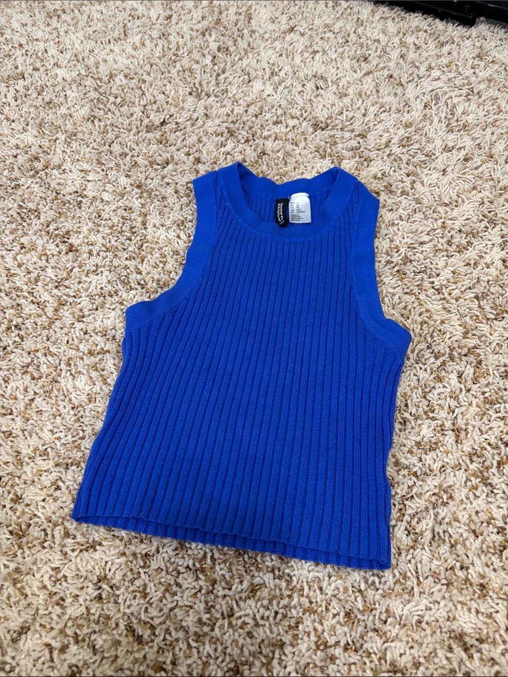 Divided by H&M Royal Blue Ribbed Tank Top Women’s XS